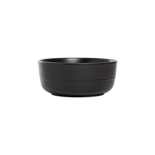 Double Line 6.25"/24 oz Cereal Bowl, Set of 6, Matte Black - color: Matte Black, size: Cereal Bowl