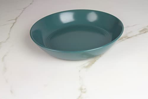 Double Line 9.5"/36 oz Dinner Bowl, Set of 2, Emerald Green - color: Emerald Green, size: Dinner Bowl