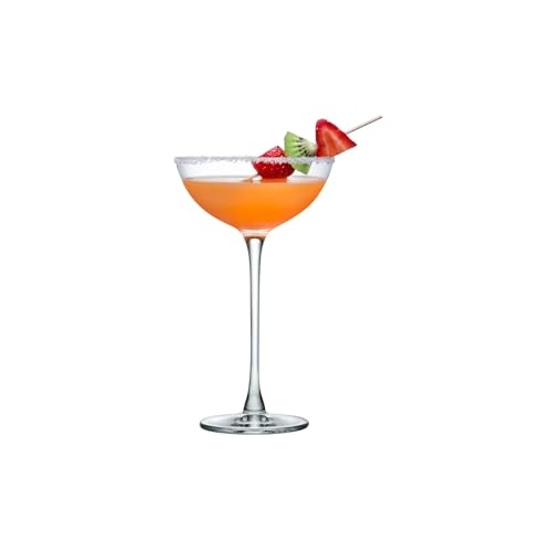 NUDE Hepburn Coupe Glasses Set of 2 – 6.5 oz Premium Lead-Free Crystal Coupe Glasses – Elegant Brad Ascalon Design for Martini, Cocktail & Nick and Nora Style Drinks - color: Hepburn