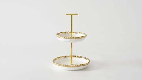 Pampa Bay Mini 2 Tier Stand, Golden Salerno, Kitchen, Gift - color: Golden Salerno