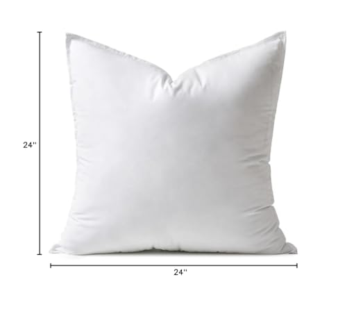 MIULEE 24x24 Inch Synthetic Down Alternative Euro Pillow Insert | Euro Decorative Throw Pillow 24 x 24 Inch Body Bed Sleeping Ultra Soft Fluffy Form for Sofa Couch Bed - size: 24x24Inch (pack of 1)