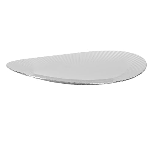 Dpofirs Stainless Steel Serving Platter, Decorative Metal Tray for Snack Fruit Dessert, Elegant Home Decor for Wedding Party