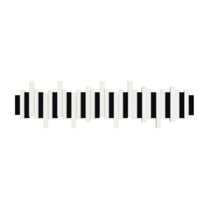 Wall-Mounted Coat Rack Rail Hook with Wood Pegs,Piano Coat Rack Wall Mount,for Small Spaces Entryway Hallway Bathroom(12 Hooks) - size: 12 Hooks