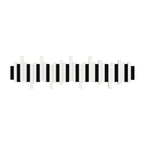 Wall-Mounted Coat Rack Rail Hook with Wood Pegs,Piano Coat Rack Wall Mount,for Small Spaces Entryway Hallway Bathroom(12 Hooks) - size: 12 Hooks