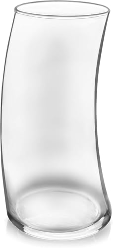 Libbey Swerve Drinking Glasses Set of 16, Chip-Resistant Tumbler and Rocks Glass Cups Set, Fun, Edgy Everyday Drinking Glasses for Special Events - color: 08 - Swerve