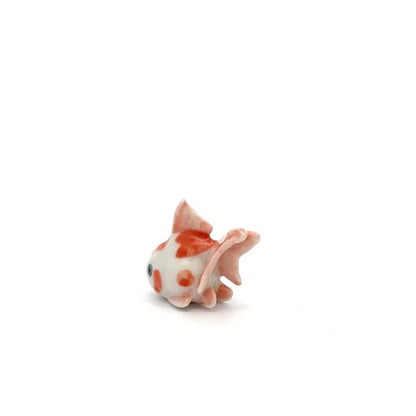 Adorable Mini Ceramic Animal Figurine – Porcelain Miniature Collectible Decor (Koi Fish) - style: Koi Fish