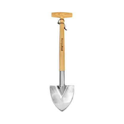 Berry&Bird Perennial Spade, 21.6''Long Trowel for Gardening Root Cutting Tool with Sharp Stainless Steel Blade, Wooden Handle Small Shovel Hand Edger Garden Tool for Planting, Digging & Transplanting - color: Perennial Spade