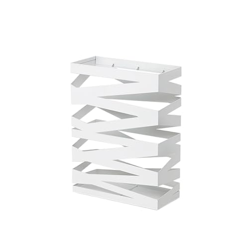 Indoor Entryway Umbrella Holder Can hold 10 umbrellas，tall Metal Large Capacity Umbrella Storage stand With removable drain tray,For Hotel,Offices,home,Commercial(White-C) - color: White-C