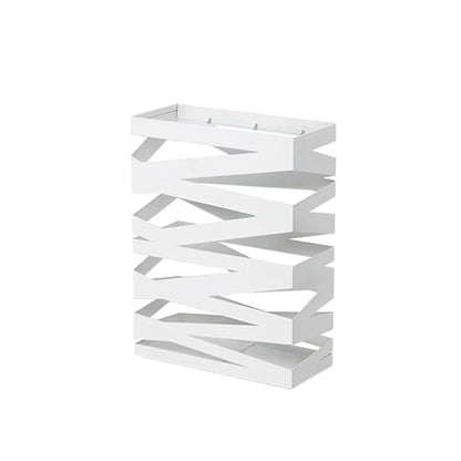 Indoor Entryway Umbrella Holder Can hold 10 umbrellas，tall Metal Large Capacity Umbrella Storage stand With removable drain tray,For Hotel,Offices,home,Commercial(White-C) - color: White-C