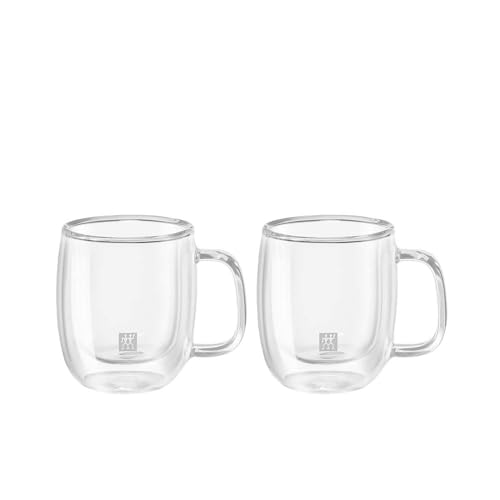 ZWILLING Sorrent 39500-110 Sorrento Double Wall Glasses, Espresso, 2-Piece Set, Insulated, Double Layer - color: Transparent, size: 80ml Espresso Glass (Set of 2)