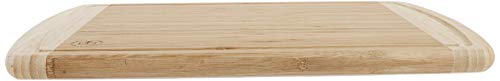 Bamboo Cutting Boards for Kitchen Set of 2 - Large Bamboo Cutting Board 18 x 13 Inch, Non Toxic Wooden Cutting Board with Juice Groove + Handle, Reversible Butcher Block Chopping Boards by Bambusi - size: 2-Piece (Two-Tone)