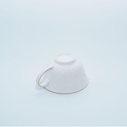 Bone China Tea Cup and Saucer Set with Spoon，Elegant Floral Tea Cup Set (7 oz)，British Coffee Latte Mug - color: white-B