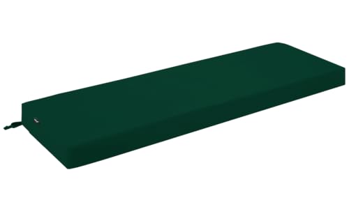 Favoyard Indoor & Outdoor Patio Bench Cushion, Green, 42 x 16 x 3 inches | Water-Resistant, 5-Year Fade-Resistant, High-density Foam Seat Pad, Ties & Removable Cover, Swing Sofa Couch Porch Garden - color: Green, size: 42 x 16 x 3 In
