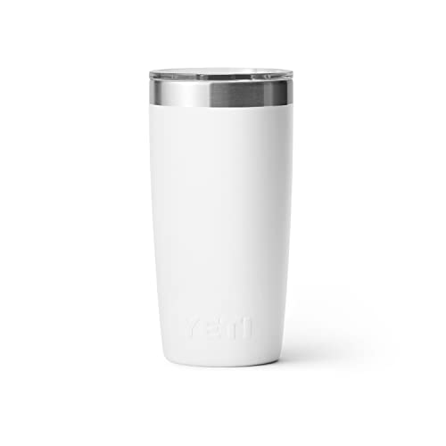 YETI Rambler 10 oz Tumbler, Stainless Steel, Vacuum Insulated with MagSlider Lid, White - color: White