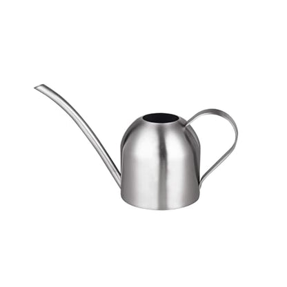 IMEEA Small Watering Can for Indoor Plants, Stainless Steel with Long Spout, 15oz/450ml – Perfect for Desk, Windowsill & Bonsai - color: 15oz (Silver)