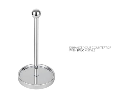 Ivilon Countertop Paper Towel Holder - Modern Sleek Ball Minimalist Design - Color Chrome - color: Chrome