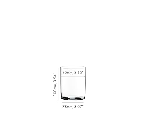 Riedel O Wine Tumbler Whisky H20 Glass, Set of 2 | Dishwasher safe - color: Clear, style: Whisky H2O