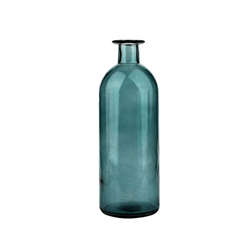 Glass Bud Vase, 1pc Small Vases for Flowers, Decorative Glass Bottles, Mini Flower Vases Centerpiece for Wedding, Vintage Vase for Rustic Home Decor, Living Room, Office Desk (Medium-Green) - color: Yellow,clear,green,pink,purple