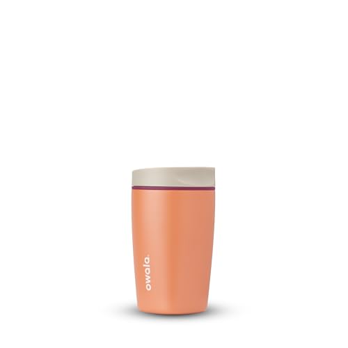 Owala SmoothSip Slider Insulated Stainless Steel Coffee Tumbler, Reusable Iced Coffee Cup, Hot Coffee Travel Mug, BPA Free 12 oz, Campfire Nights - color: Campfire Nights, size: 12 Ounces, style: No Handle