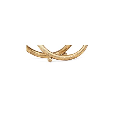 Danya B. Gold Eternal Loop Metal Art Abstract Sculpture. This Unique Accent Piece Symbolizes an Unending Cycle of Life. Perfect for Wedding, Anniversary, Home or Office Decor