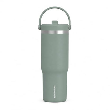Hydrapeak Nomad 32oz Stainless Steel Insulated Travel Tumbler with Handle & Straw Lid, Leakproof, Cupholder Friendly, Back to School, College Dorm, Gym & Everyday Hydration, Cold 24 Hours (Seafoam) - color: Seafoam