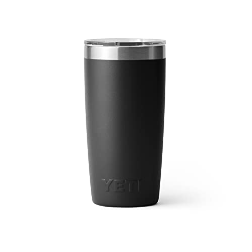 YETI Rambler 10 oz Tumbler, Stainless Steel, Vacuum Insulated with MagSlider Lid, Black - color: Black