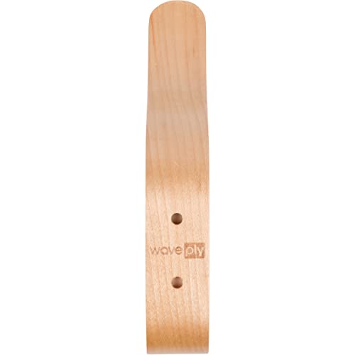 Plywood Wall Hooks Set of 4 Wood Coat Rack Hanging Clothes Hats Robes Towels (Birch) - color: Maple