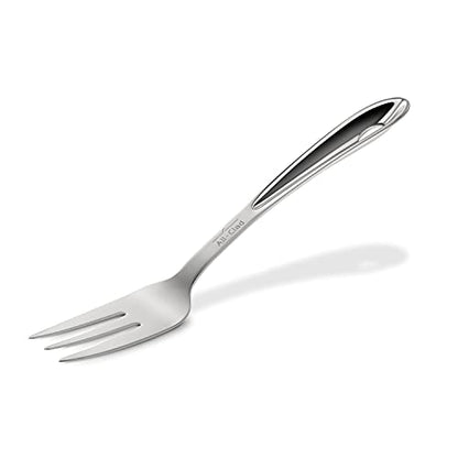 All-Clad Specialty Stainless Steel Fork 10-Inch, Perfect for Cooking and Serving, Ergonomic Handle, Kitchen Tool, Dining Essential, Cutlery, Silverware, Table, Home, Restaurant, Dishwasher Safe Silver | Stainless Cook & Serve Tools, Ergonomic handle, Idea