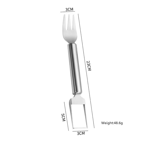 2 PCS Stainless Steel Watermelon Cutter and Fork Slicer Set 2-in-1 Fork Cutter and Fruit Slice Tool Watermelon Fork Slice Cutter Tool for Easy Cut Kitchen Gadget For Camping