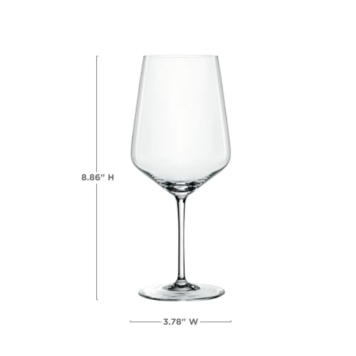 Spiegelau Style Red Wine Glasses Set of 4 – Elegant Stemmed Crystal Wine Glassware for Cabernet, Merlot & Pinot Noir – Lead-Free Crystal Glass Set for Home & Entertaining - style: Red Wine Glasses