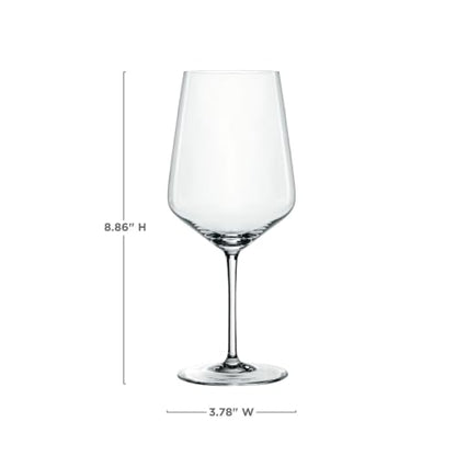 Spiegelau Style Red Wine Glasses Set of 4 – Elegant Stemmed Crystal Wine Glassware for Cabernet, Merlot & Pinot Noir – Lead-Free Crystal Glass Set for Home & Entertaining - style: Red Wine Glasses