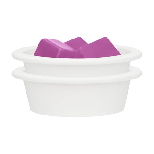 ASAWASA 2 Pcs Reusable Silicone Wax Melt Warmer Liners, Leakproof, No Mess, No Scrape, Non-Toxic, BPA Free,2.75 in in Bottom Diameter（Large Size 2pcs） - style: Two Large Size