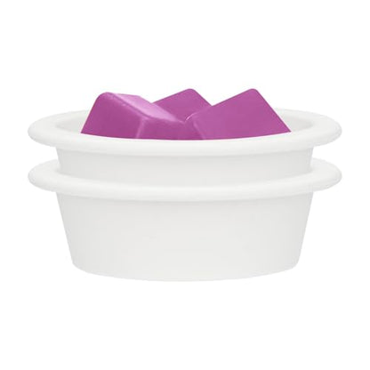 ASAWASA 2 Pcs Reusable Silicone Wax Melt Warmer Liners, Leakproof, No Mess, No Scrape, Non-Toxic, BPA Free,2.75 in in Bottom Diameter（Large Size 2pcs） - style: Two Large Size