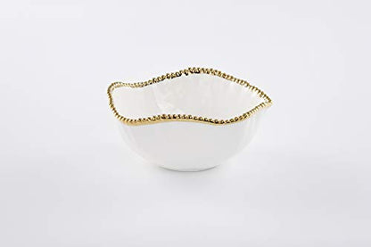 Pampa Bay Salerno Porcelain Salad Bowl (White) - color: White