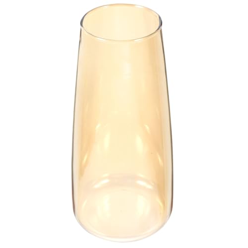 Glass Floral Container Flower Arrangement Vase Nordic Style Amber Glass Vase Decorative Floral Bottle for Living Room Home Décor