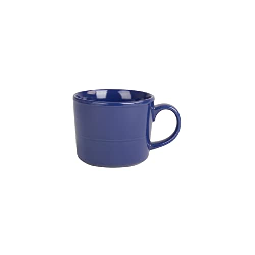 Double Line 3.75"/12 oz Mug, Set of 6, Cobalt Blue - color: Cobalt Blue, size: 12 Ounces