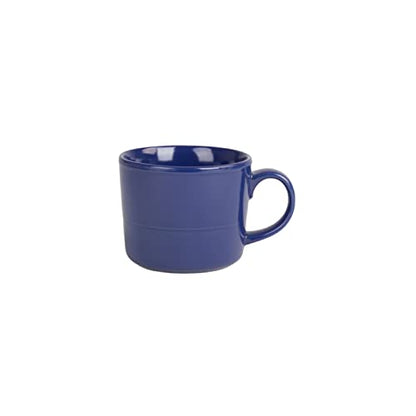 Double Line 3.75"/12 oz Mug, Set of 6, Cobalt Blue - color: Cobalt Blue, size: 12 Ounces