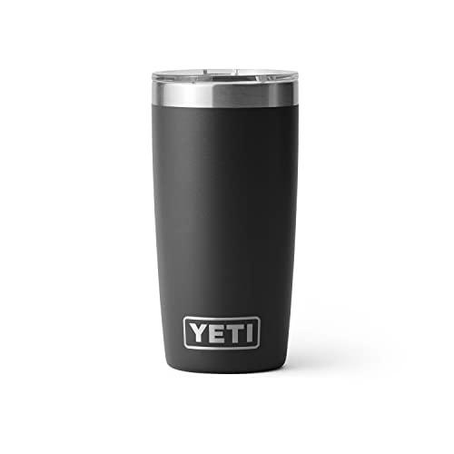 YETI Rambler 10 oz Tumbler, Stainless Steel, Vacuum Insulated with MagSlider Lid, Black - color: Black