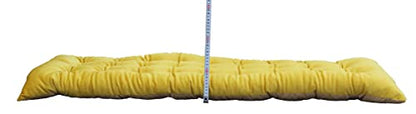 Intelligent Design Foldable Velvet Light Weight Lounge Floor Pillow Cushion Tufted Seat for Meditation, Game Playing, Yoga, Reading 61 L X 20.8 W, Yellow - color: Yellow, style: 61 L X 20.8 W