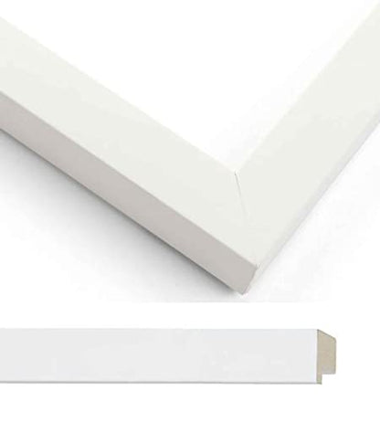 Instagram 25-Opening White Collage Frame With Mat - 22x22 Solid Wood Frame For (25) 4" x 4" Photos - White Matted Instagram 4x4 Collage Photo Frame with Mat with Multi Opening Picture Matte