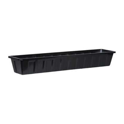 Root & Vessel Poly-Pro Plastic Flower Box Planter, Black, 36-Inch - color: Black, size: 36-Inch