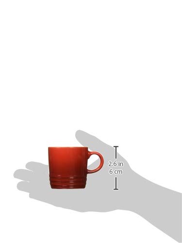Le Creuset Stoneware Espresso Mug, 3 oz., Cerise - color: Cerise, size: 3.4 Ounces