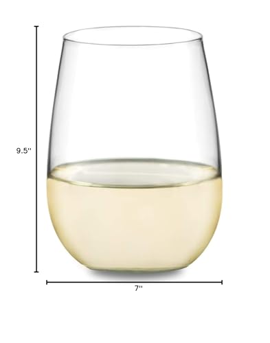 Libbey Vina Stemless White Wine Glasses, Set of 4
