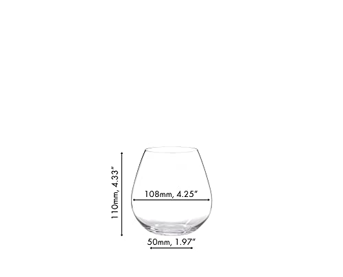 Riedel O Wine Tumbler Pinot Noir Glass, Set of 2 | Dishwasher safe - style: Pinot/Nebbiolo