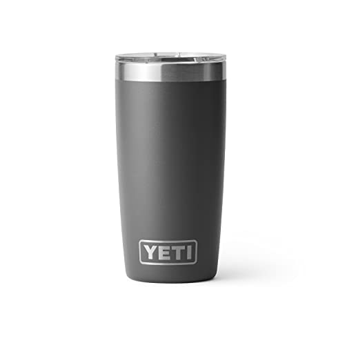 YETI Rambler 10 oz Tumbler, Stainless Steel, Vacuum Insulated with MagSlider Lid, Charcoal - color: Charcoal