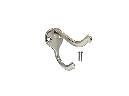 Coat Hat Hook, Heavy Duty for Wall Hanging, Zinc Die Cast, Satin Nickel, Made in Taiwan, 12 Pack - color: Heavy-Satin NKL, size: 12 Pack