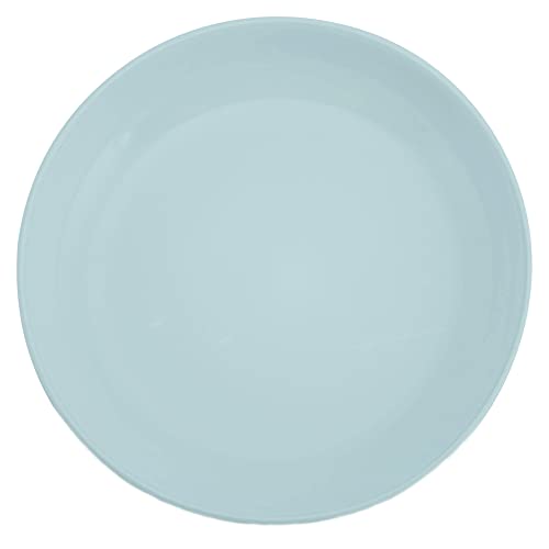 Elanze Designs Bistro Glossy Ceramic 8.5 inch Shallow Pasta Dinner Bowls Set of 4 - Perfect for Everyday uses from Italian Style Pasta to Caesar Salad, and Ramen to Pho, Ice Blue - color: Ice Blue, style: 8.5 inch Dinner