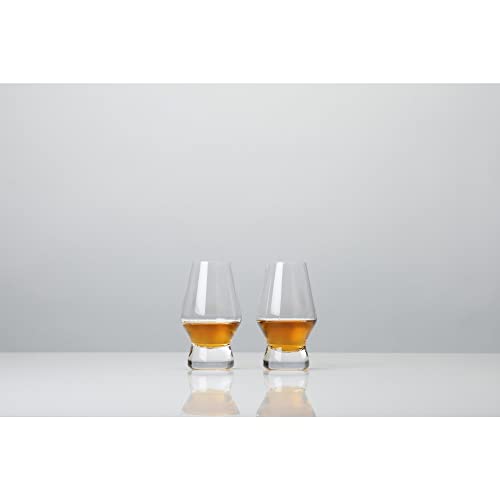 Viski Raye Crystal Scotch Glasses, Set of 2, clear, 8 oz - style: Scotch