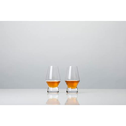 Viski Raye Crystal Scotch Glasses, Set of 2, clear, 8 oz - style: Scotch