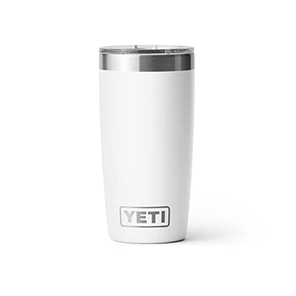 YETI Rambler 10 oz Tumbler, Stainless Steel, Vacuum Insulated with MagSlider Lid, White - color: White